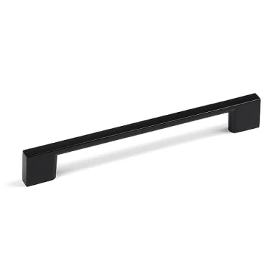 Image of 160mm Square Matt Black Kitchen Cabinet Handle Cupboard Drawer Door Pull Wardrobe Furniture Replacement Upcycle
