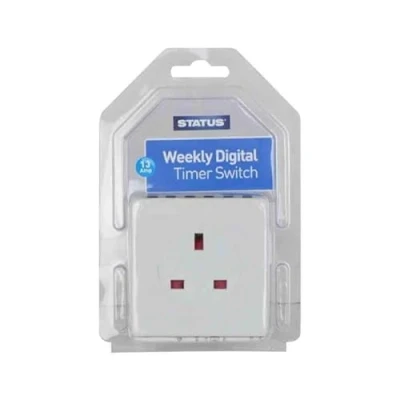Image of STATUS Timer Switch 7 Day Digital Light White UK Plug S7DDT2