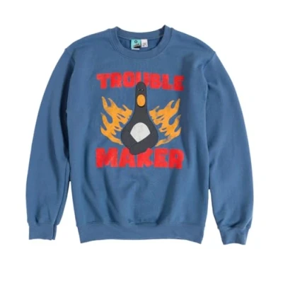 Image of Wallace and Gromit Feathers McGraw Trouble Maker Blue Sweater