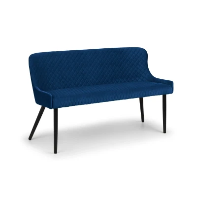 Image of Julian Bowen Luxe High Back Bench Blue/Black Benches