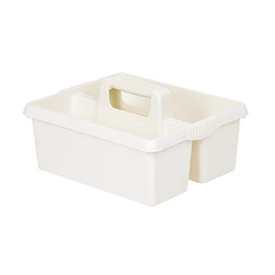 Image of Wham Soft Cream Plastic Handy Kitchen Housekeeper Cleaning Tool Utility Caddy Storage Box