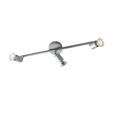Image of SPOT LED 3 Light Adjustable Spotlight Bars Silver 400lm 2700K 55x15cm