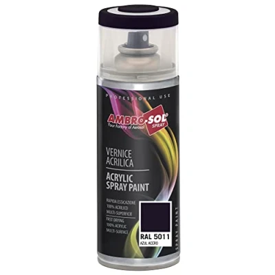 Image of Ambro Sol V4005011 Multipurpose Acrylic Enamel Spray Paint, Steel Blue, 400 ml