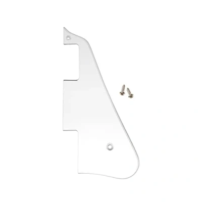 Image of Musiclily LP Guitar Pickguard for China Made Epiphone Les Paul Standard Modern Style Electric Guitar, 1Ply Silver Mirror Acrylic