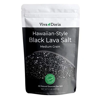 Image of Viva Doria Hawaiian Black Lava Sea Salt, Medium Grain, 2 lb