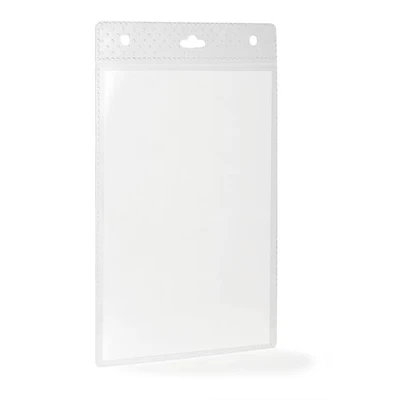 Image of Durable Event Name Badge A6 Transparent Pack of 20 Can be Easily Combined With Lanyard or Chain Ideal for Events and Exhibitions