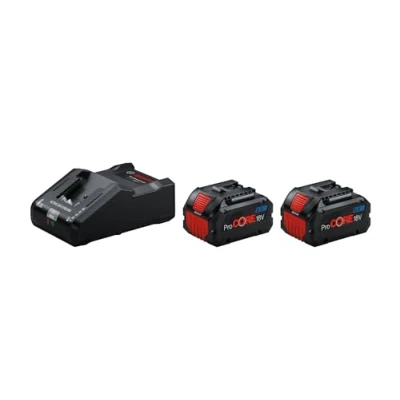 Image of Bosch Professional 18V System Starter Set (2X ProCORE 8.0Ah Batteries and The Ultra Fast Charger GAL 160)
