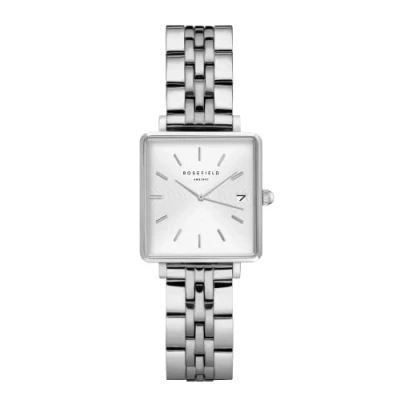 Image of Rosefield Women&#039;s Watch The Boxy XS: Gold 26 * 28mm Square Case with White Dial and Strap QMWMG Q039