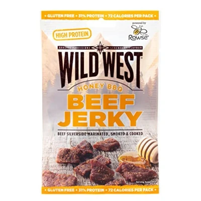 Image of Wild West Honey BBQ Beef Jerky, 35 g, Pack of 12