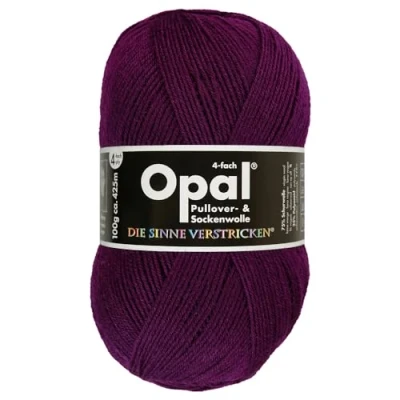 Image of Frida&#039;s Wollhaus Opal 100 g Plain 4 Ply Sock Yarn Stockings Knitting Felt Free Wool 35 Colours (9938 Berry)