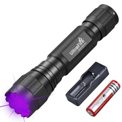 Image of ULTRAFIRE UV Torch 395 405 nm Single Mode LED Black Light, 10W Powerful Light Blacklight for Curing Resin, Scorpion Hunting, Pet Stains 501UV PRO