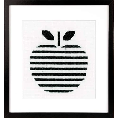Image of Vervaco Apple On Aida Cross Stitch Kit x 7 inch 14 Count, Acrylic, Multicolour, 21.59x33.27x0.48 cm