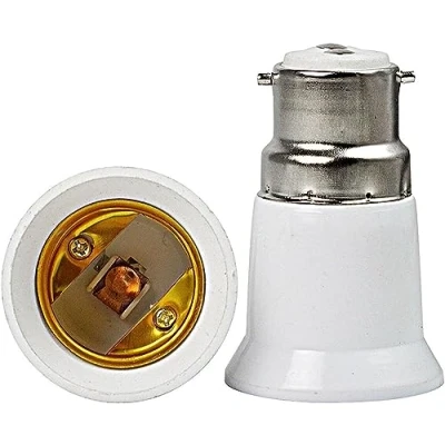 Image of Light Bulb Lamp Holder Socket Converter Bayonet Adapter,B22 to E27 Converter, Screw Edison, BC ES Base Adapter for LED Bulbs and Incandescent CFL