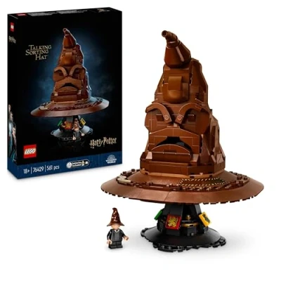Image of LEGO Harry Potter Talking Sorting Hat Set, Model Kits for Adults to build with 31 Randomised Sounds and a Character Minifigure, Wizarding World Gifts Men, Women, Him or Her 76429