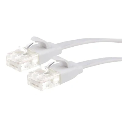 Image of Maplin Ethernet Cable 5M White, Flat CAT6 Gigabit UTP LAN Network RJ45 High Speed 10Gbps Compatible with Laptop, PC, CCTV, PS4/5, Xbox, Switch, Modem, Router, Smart TV, Sky Box, WiFi Extender