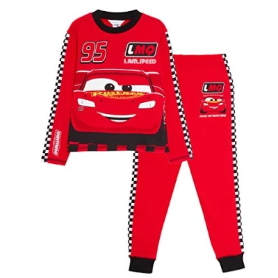Image of Disney Cars Pyjamas Kids Lightning McQueen Red 2 3 Years