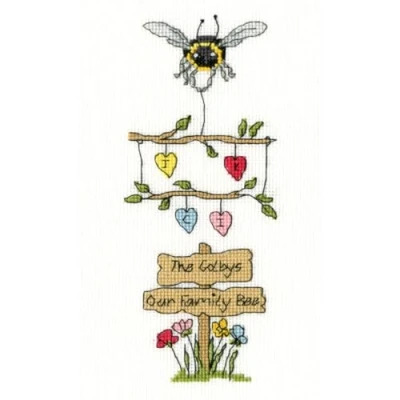 Image of Bothy Threads Cross Stitch Kit Our Family Bee