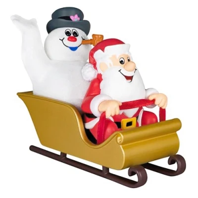 Image of Hallmark Keepsake Christmas Ornament 2024, Frosty the Snowman and Santa Christmas, Movie Gifts
