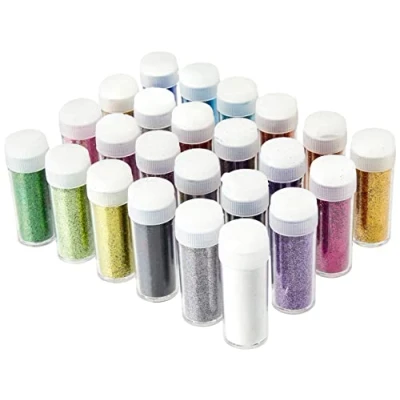 Image of Baker Ross AV689 Glitter Shakers Value Pack of 24), Assorted, 2.5 cm*20.5 cm*20.0 cm