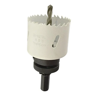 Image of 54mm HSS Hole Saw Holesaw Bi Metal Blade Cutter Drill And Adaptor Arbor