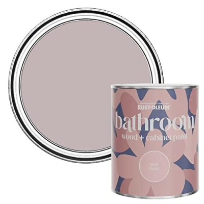 Image of Rust Oleum Purple Moisture Resistant Bathroom Wood and Cabinet Paint in Matt Finish LILAC WINE 750ML