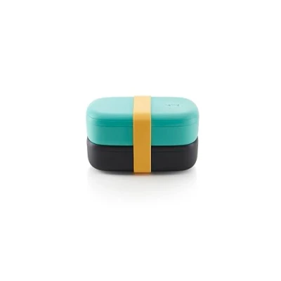 Image of Lékué Airtight Container for Transporting and Storing Food, Polypropylene, Turquoise, One Size