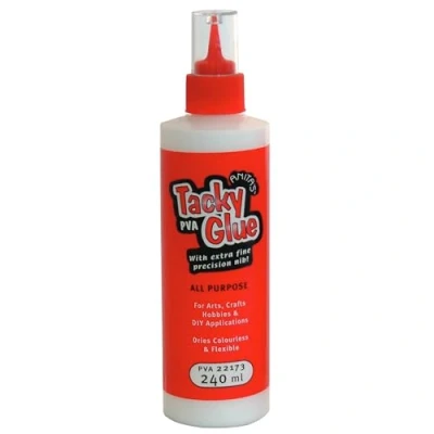 Image of Anita&#039;s Tacky Poly Vinyl, PVA Craft Glue, 120ml, Ideal For Paper Crafting, All Purpose Adhesive With Strong Tack, Wood, Paper, Card, Leather, Foam, Fabric, Dries Clear