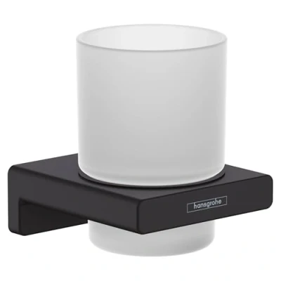 Image of hansgrohe AddStoris Toothbrush tumbler, matt black, 41749670