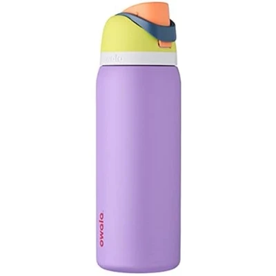 Image of Owala FreeSip Insulated Stainless Steel Water Bottle with Straw, BPA Free Sports Bottle, Great for Travel, 32 Oz, Retro Boardwalk
