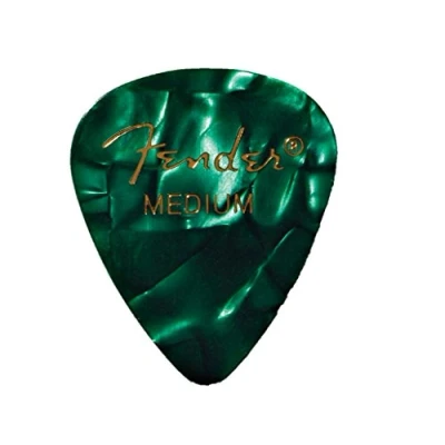 Image of Fender 351 Shape Premium Picks Green Moto Medium Pack of 12