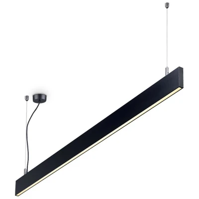 Image of Linus Decorative Linear Integrated Pendant Light Black, 4000K