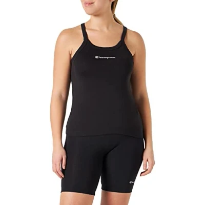 Image of Champion Women&#039;s Legacy American Classics Soft Cotton 1x1 Rib Slim Undershirt, Black, XXL