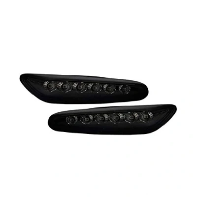 Image of AUTO STYLE Set LED Side Indicators (T10 Plug) compatible with BMW 1 Series E8x / 3 E46 E9x 5 E6x X1 E84 X3 E83 Smoke