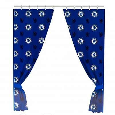 Image of Chelsea FC Official Football Gift Curtains A Great Christmas/Birthday Idea For Men And Boys