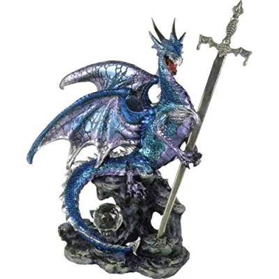 Image of Nemesis Now Sword of the Dragon Letter Opener 23cm Blue