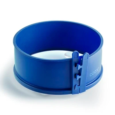Image of coox Springform Cake Tin with Glass Serving Plate and Feet Diameter 18 cm (Blue)