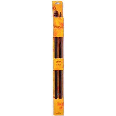 Image of Pony Rosewood Knitting Pins Single Ended 35cm x 10mm