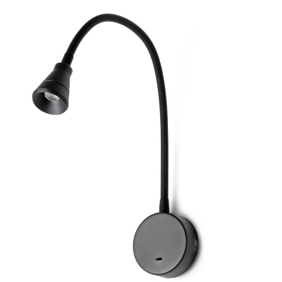 Image of Bel LED Indoor Wall Light Reading Lamp Black