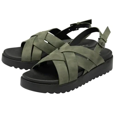 Image of DUNLOP Ladies Slingback Sandals Khaki UK 4