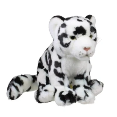 Image of WWF WWF00045 Plush Collection (World Wide Fund for Nature) Snow Leopard Soft, Realistically Designed Toy, Approx. 19 cm Tall and Wonderfully White