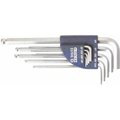 Image of Britool E117816B 3/32 3/8 inch Hex Key Set with Long Ball End Imperial (9 Pieces)
