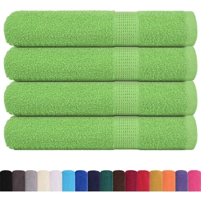 Image of vidaXL Towels 4 pcs Apple Green 100x200 cm 360 gsm 100% Cotton