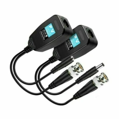 Image of Multibao New Latest Full HD BNC Video Power Balun 1 Pair Passive CCTV Coax Transceiver to RJ45 Connector with CVI, TVI, AHD signals