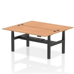 Image of Air B2B 1800x800mm Height Adjustable 2P Bench Desk CP Oak/Black