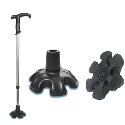 Image of Crutch Tips,Cane Tips 6 Pillar Design Nonslip Rubber 19mm with for Walking Stick Shooting Stick,Hiking Protector Sticks Ferrule Outdoor Sporting