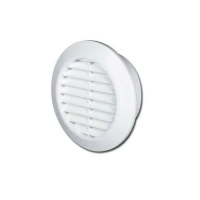 Image of White Mini Circle Air Vent Grille 70mm / 0.28&quot; inch with Fly Screen/Anti Insect Mesh Furniture Ventilation Cover.