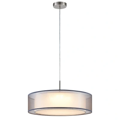 Image of NOWA Chloe LED pendant light with a double lampshade