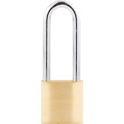 Image of Matlock Brass Long Shackle Key Padlock 30mm