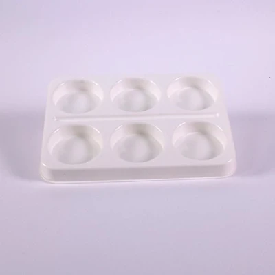 Image of Deep 6 Well White Plastic Paint Mixing Palettes by BCreative ®