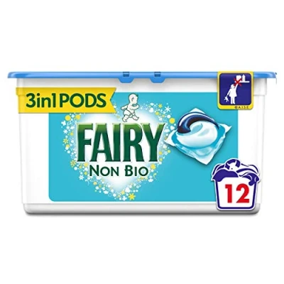 Image of Fairy Non Bio Pods Washing Liquid Capsules for Sensitive Skin, 12 Washes